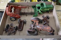 Flat of older machinery toys