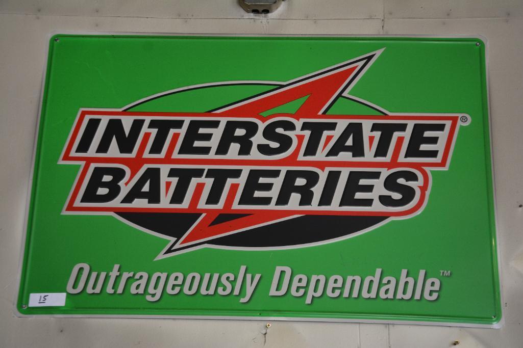 36" x 24" Interstate batteries metal sign