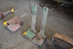 (2) John Deere starter weights and step