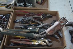 Large quantity of pliers and wrenches