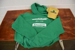Mt Sterling Implement Company (New Holland) XL Hoodie and Land Pride hat