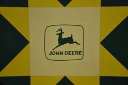 John Deere hand painted wooden hanging barn quilt sign