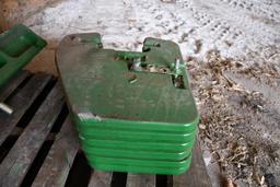 (6) John Deere suitcase weights