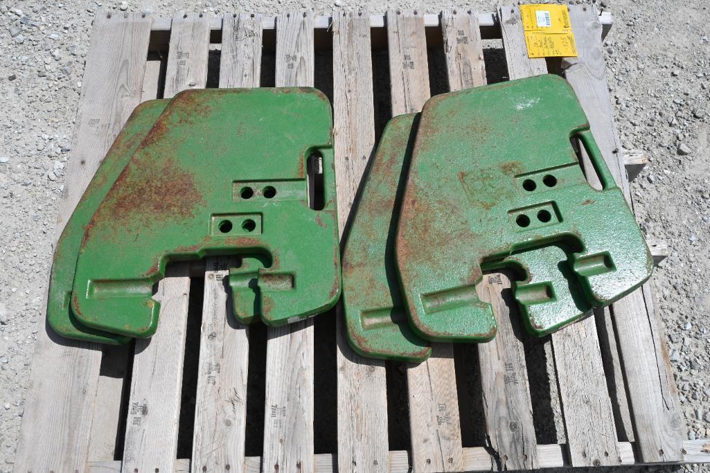 (4) John Deere suitcase weights