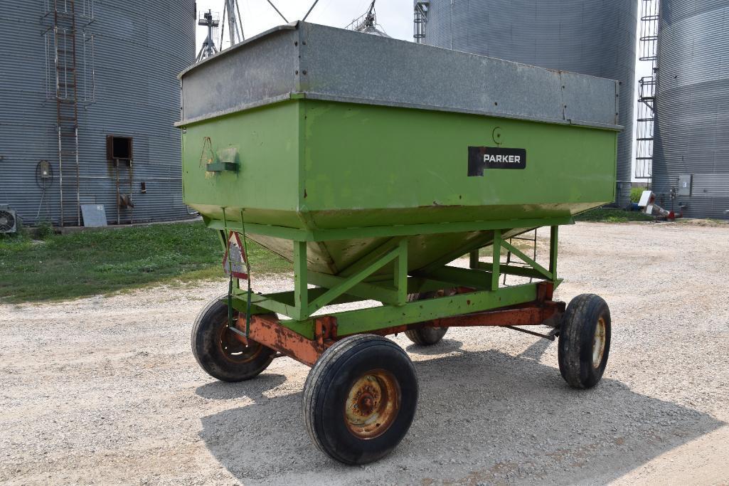 Parker 225 bu. gravity wagon w/ running gear