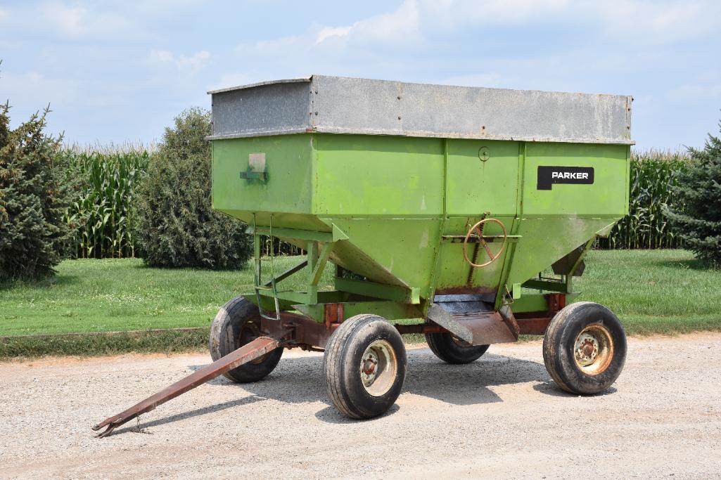 Parker 225 bu. gravity wagon w/ running gear