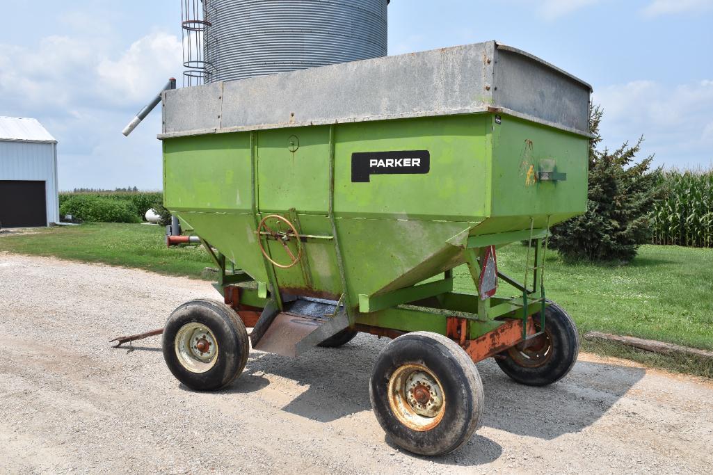 Parker 225 bu. gravity wagon w/ running gear