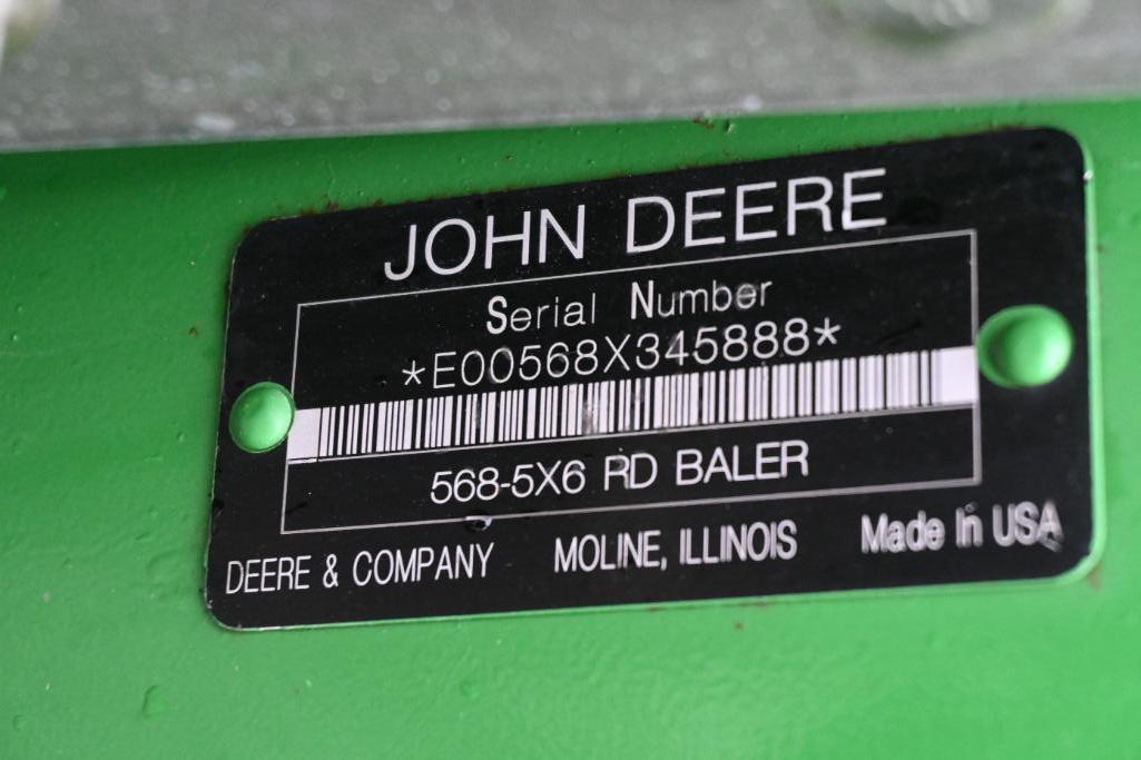 2008 John Deere 568 round baler