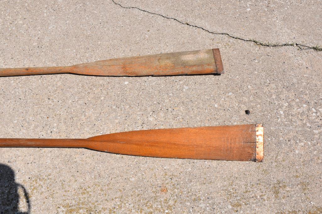 Very rare Fred Allen sportsman's boat oars made in Monmouth IL