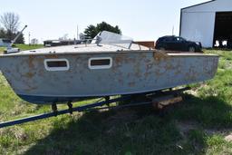 1955 Wooden Cris Craft 16 ft. cabin cruiser with trailer