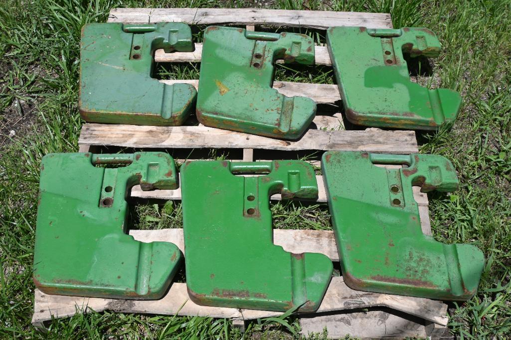 (6) John Deere suitcase weights