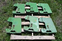 (6) John Deere suitcase weights