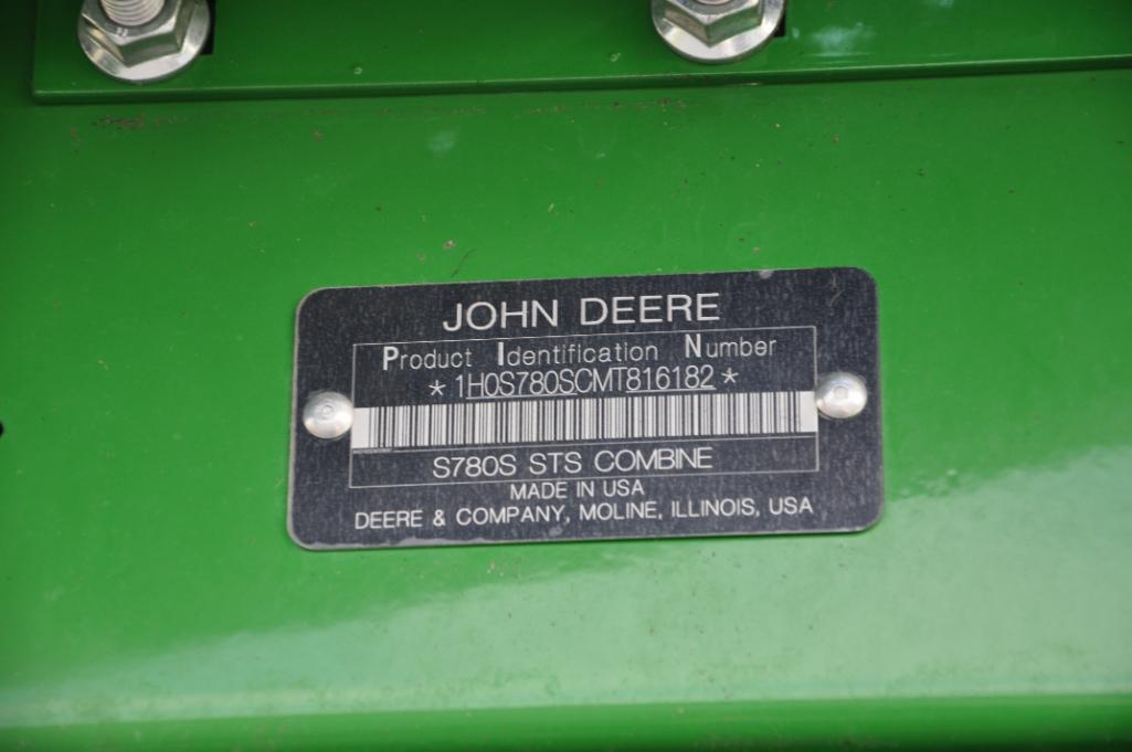 2021 John Deere S780 4wd combine