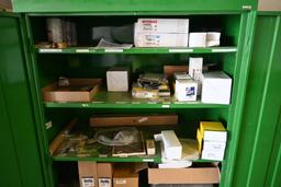 John Deere filter cabinet w/contents