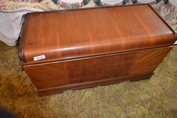 Cedar chest, sells with bedding