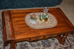 (6) occasional tables to include coffee table, end tables, lamp stand, etc. & (4) table & floor