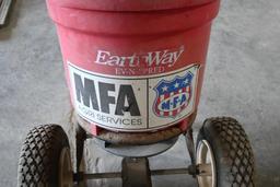 Earthway grass seeder on cart