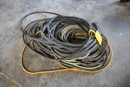 Assortment of jumper cables & extension cords