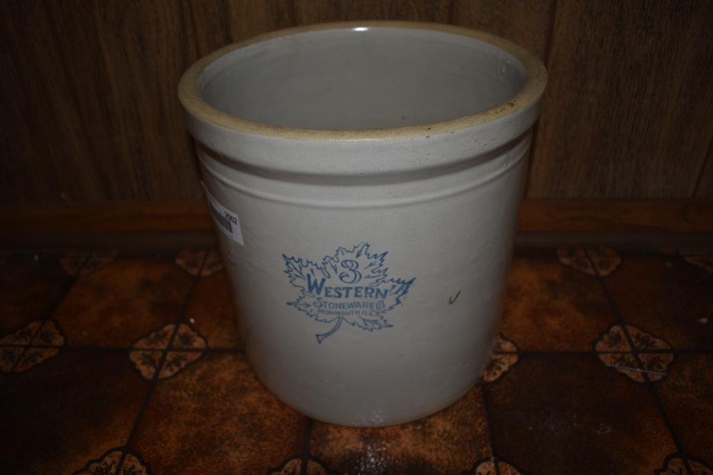 3 Gallon western stoneware crock