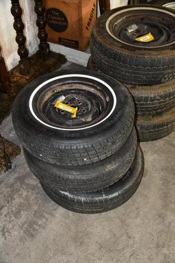 (3) 5 lug 13" tires and rims