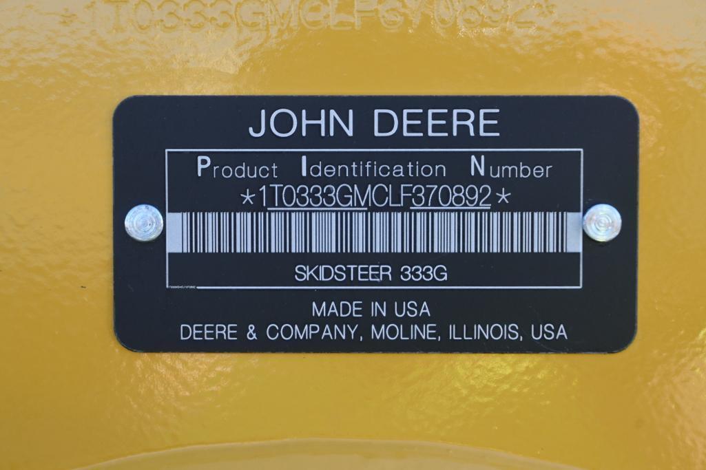 2020 John Deere 333G compact track loader