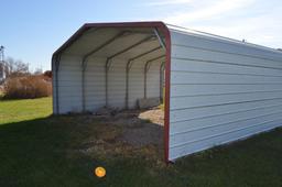 Metal Carport with sides 21 ft. wide x 20 ft. long