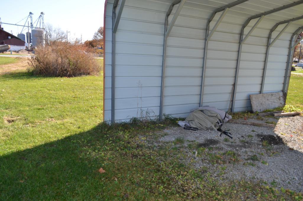 Metal Carport with sides 21 ft. wide x 20 ft. long