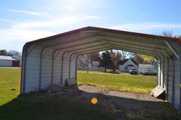 Metal Carport with sides 21 ft. wide x 20 ft. long