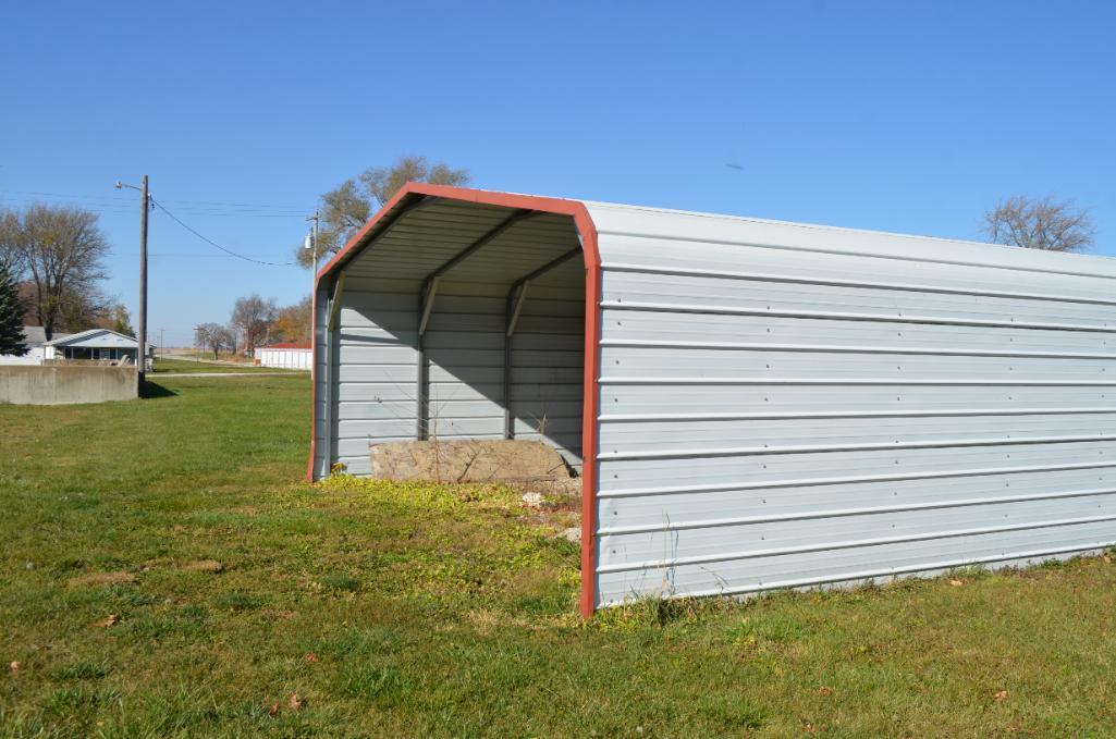 Metal Carport with sides 21 ft. wide x 20 ft. long