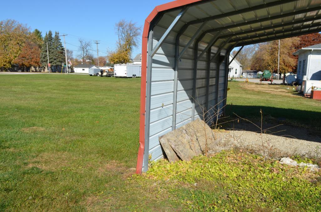 Metal Carport with sides 21 ft. wide x 20 ft. long