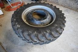(2) 380/85R34 tires & wheels