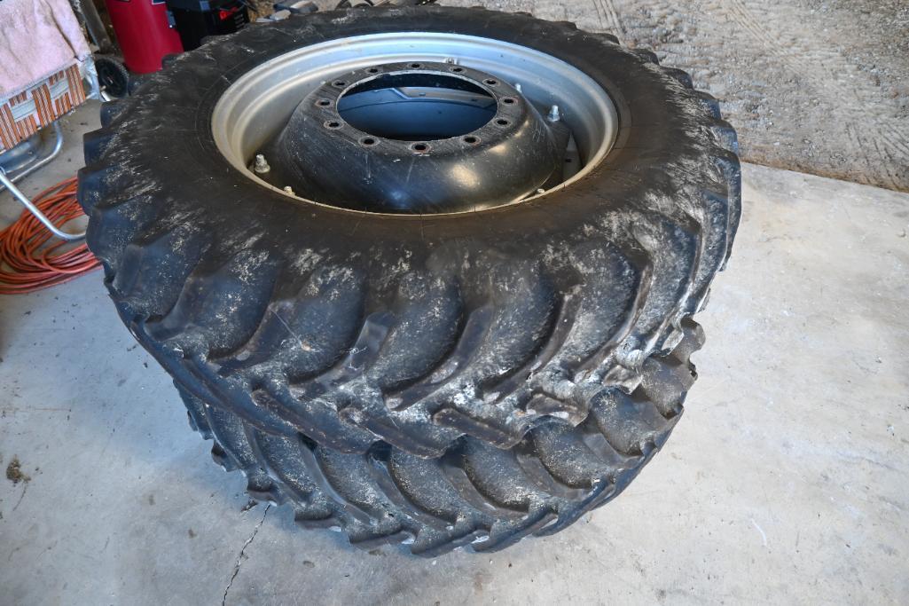(2) 380/85R34 tires & wheels