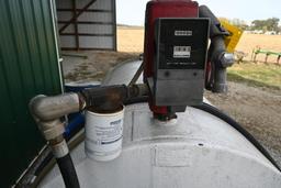 500 gal. steel fuel tank w/Tokheim 110-volt pump auto nozzle