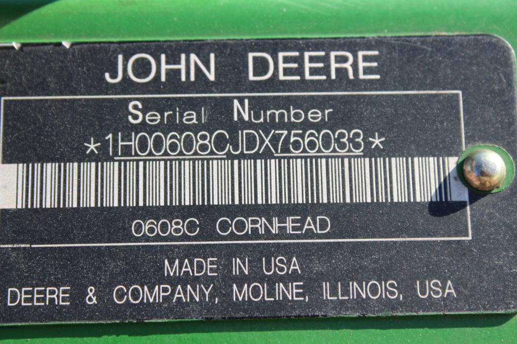 2013 John Deere 608C 8 row 30" corn head