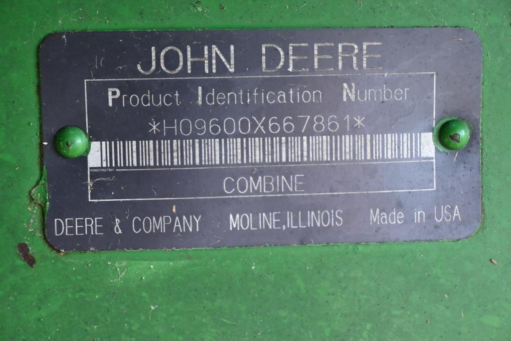 1996 John Deere 9600 4wd combine