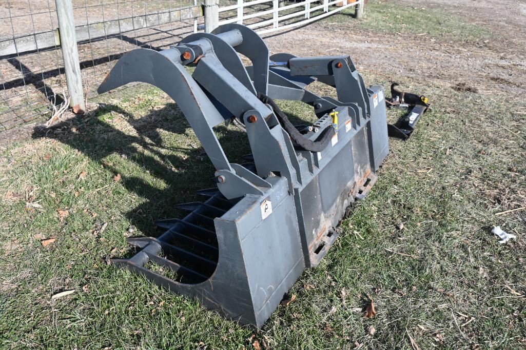 84" rock bucket, skid steer hookups