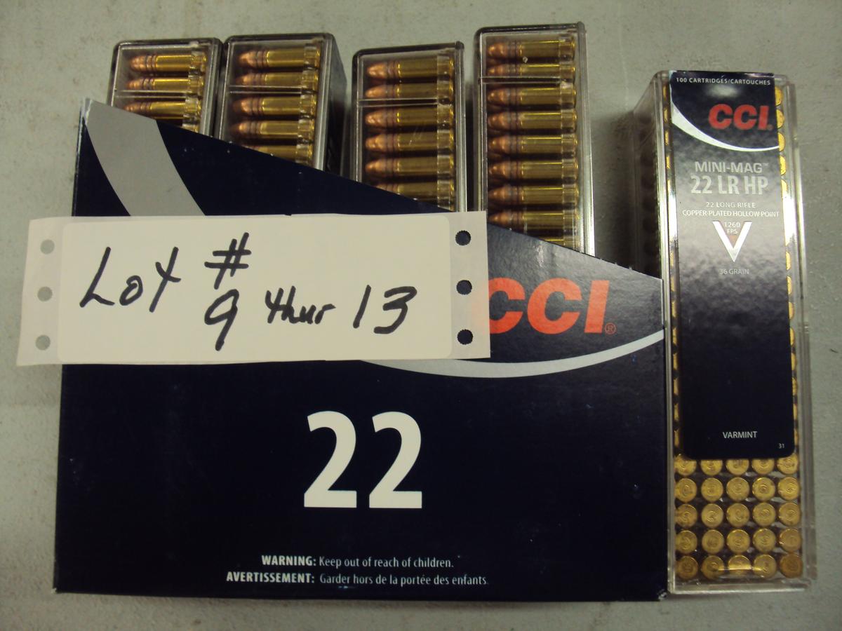 500 ROUNDS CCI 22LR HP MINI MAGS