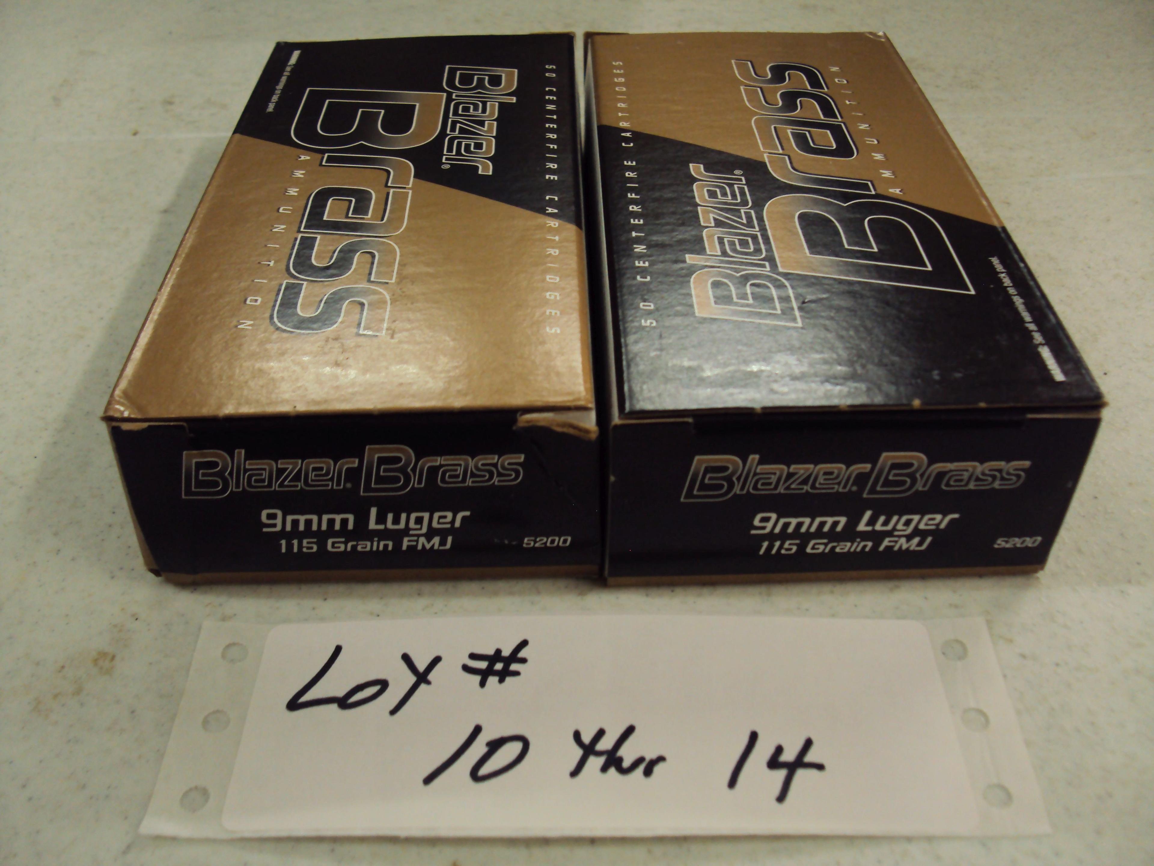 2 BOXES CCI BLAZER 9MM AMMO NIB