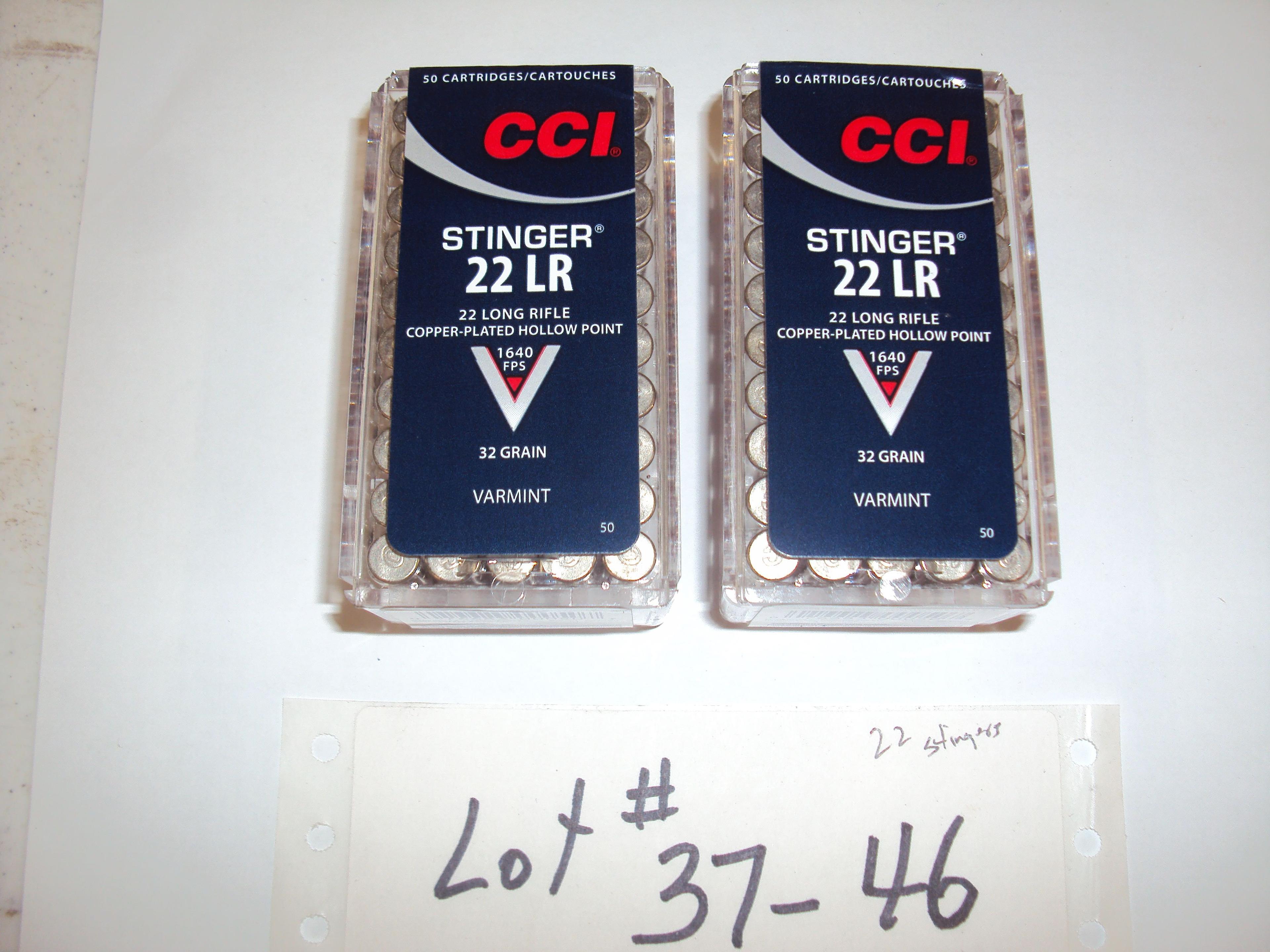 100 ROUNDS CCI 22 STINGER - HARD TO GET - NIB