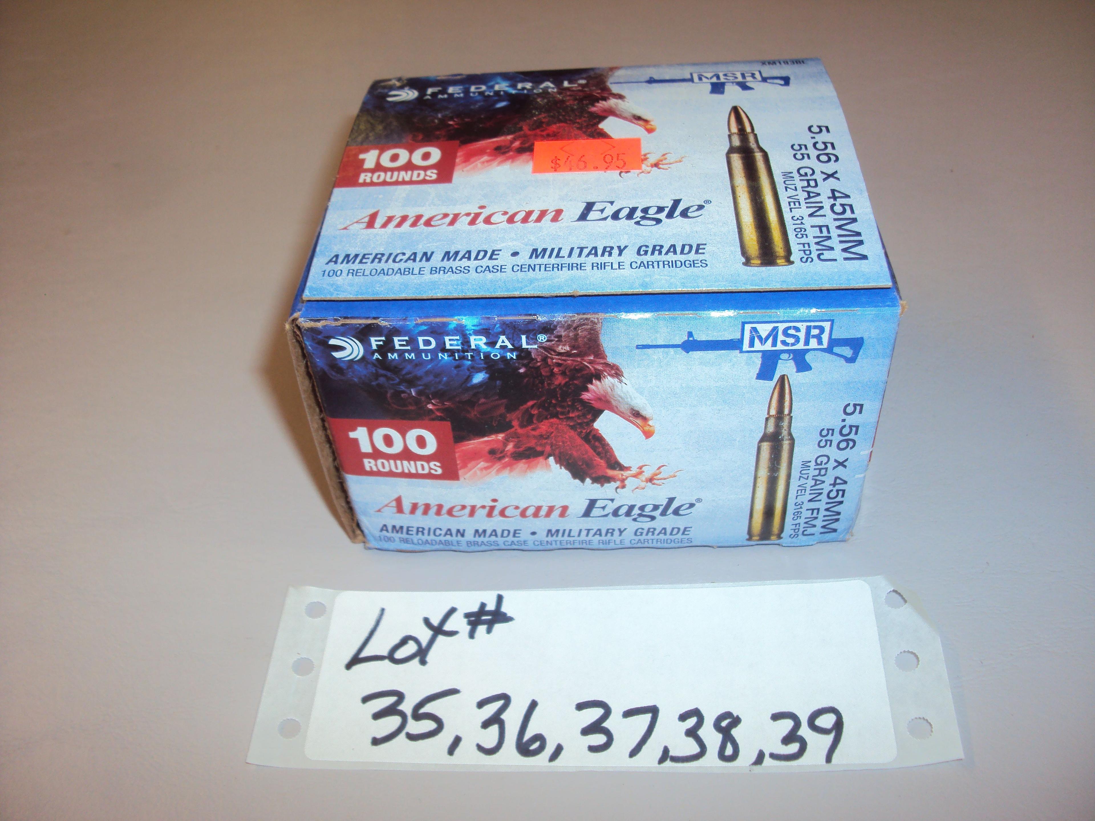 100 ROUNDS FED AMERICAN EAGLE 556 NIB