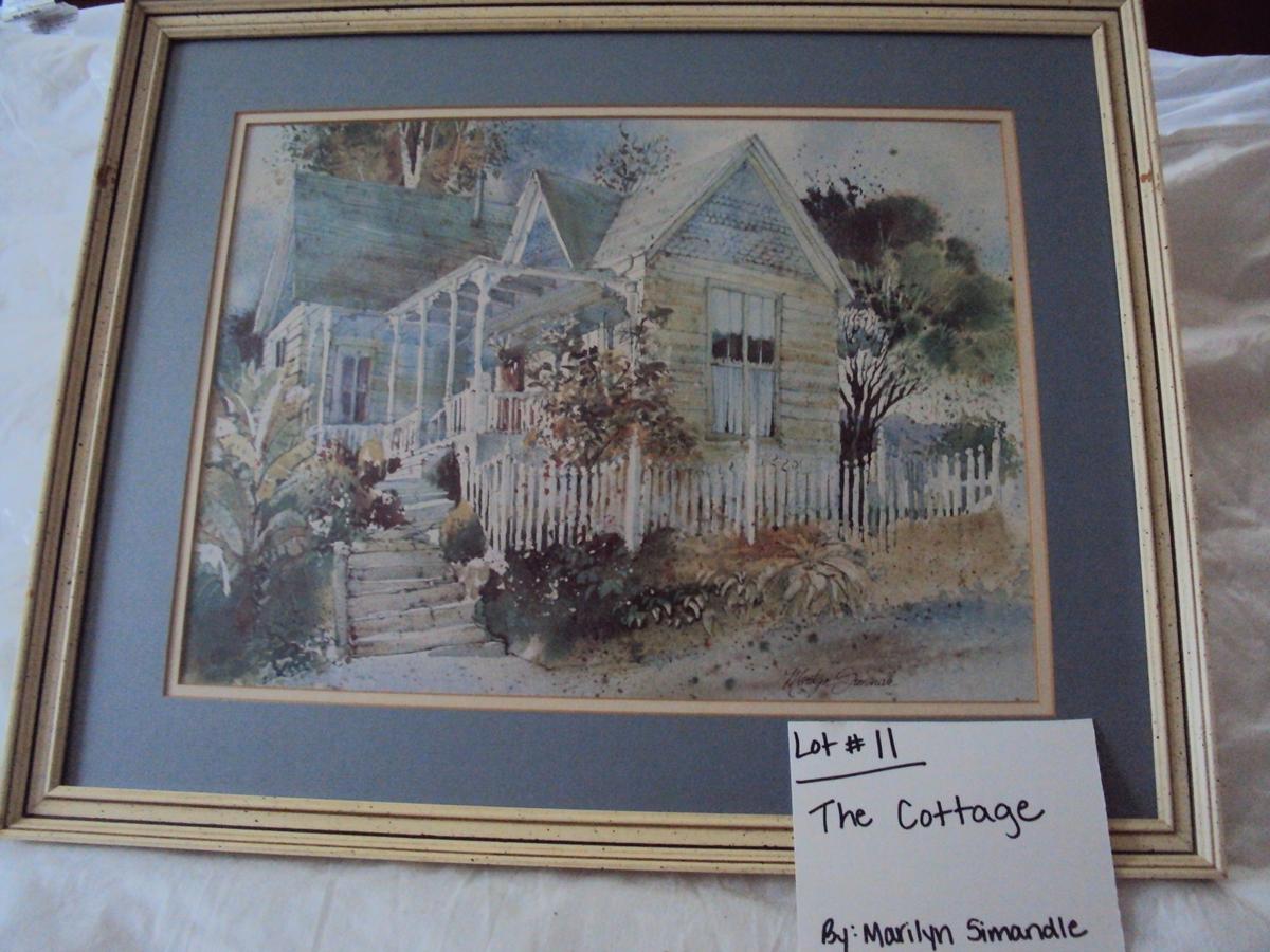 THE COTTAGE BY MARILYN  SIMANDLE WITH WOOD FRAME