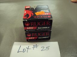 2 BOXES RUGER ARX 9MM + P AMMO