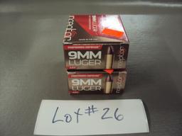 2 BOXES INCEPTOR ARX 9MM AMMO