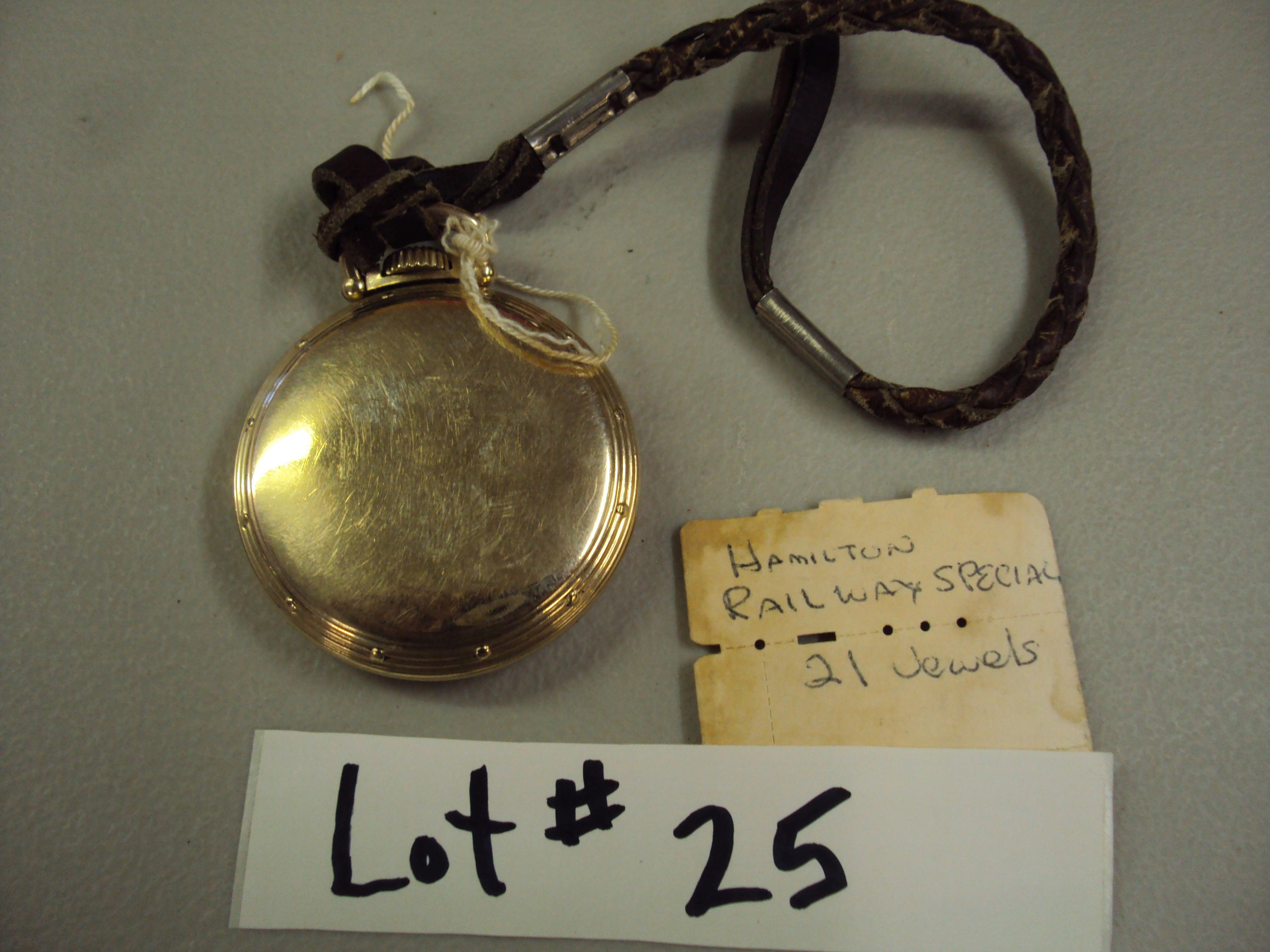 HAMILTON 21 JEWEL RAILROAD SPECIAL POCKET WATCH, RUNS!