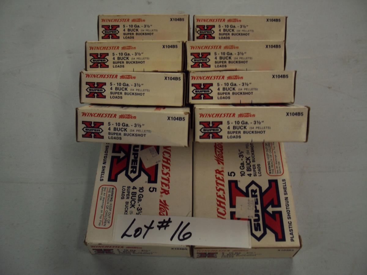 10 BOXES WINCHESTER 10G #4 BUCKSHOT