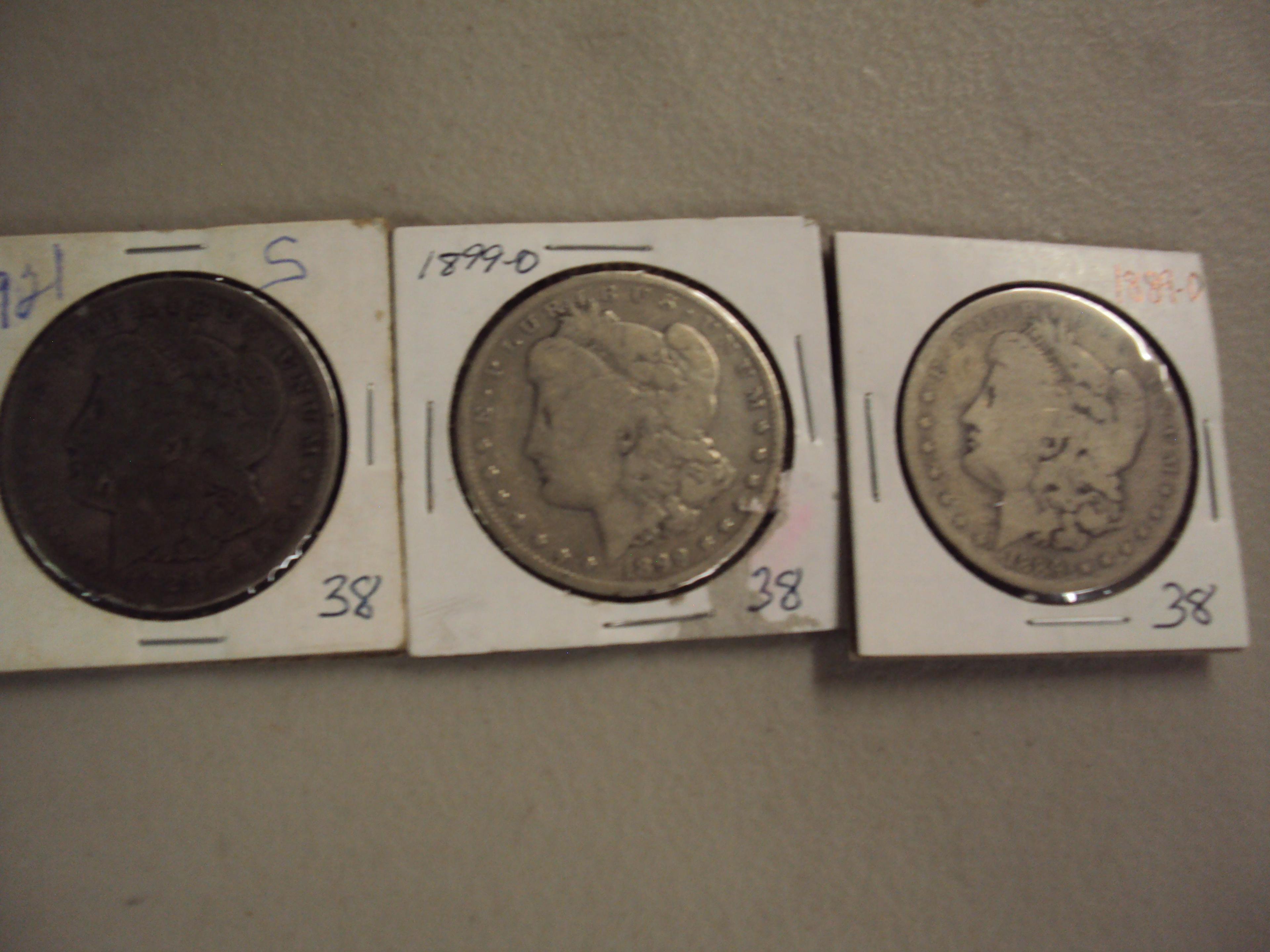 MORGAN SILVER DOLLARS - 3 TIMES THE MONEY