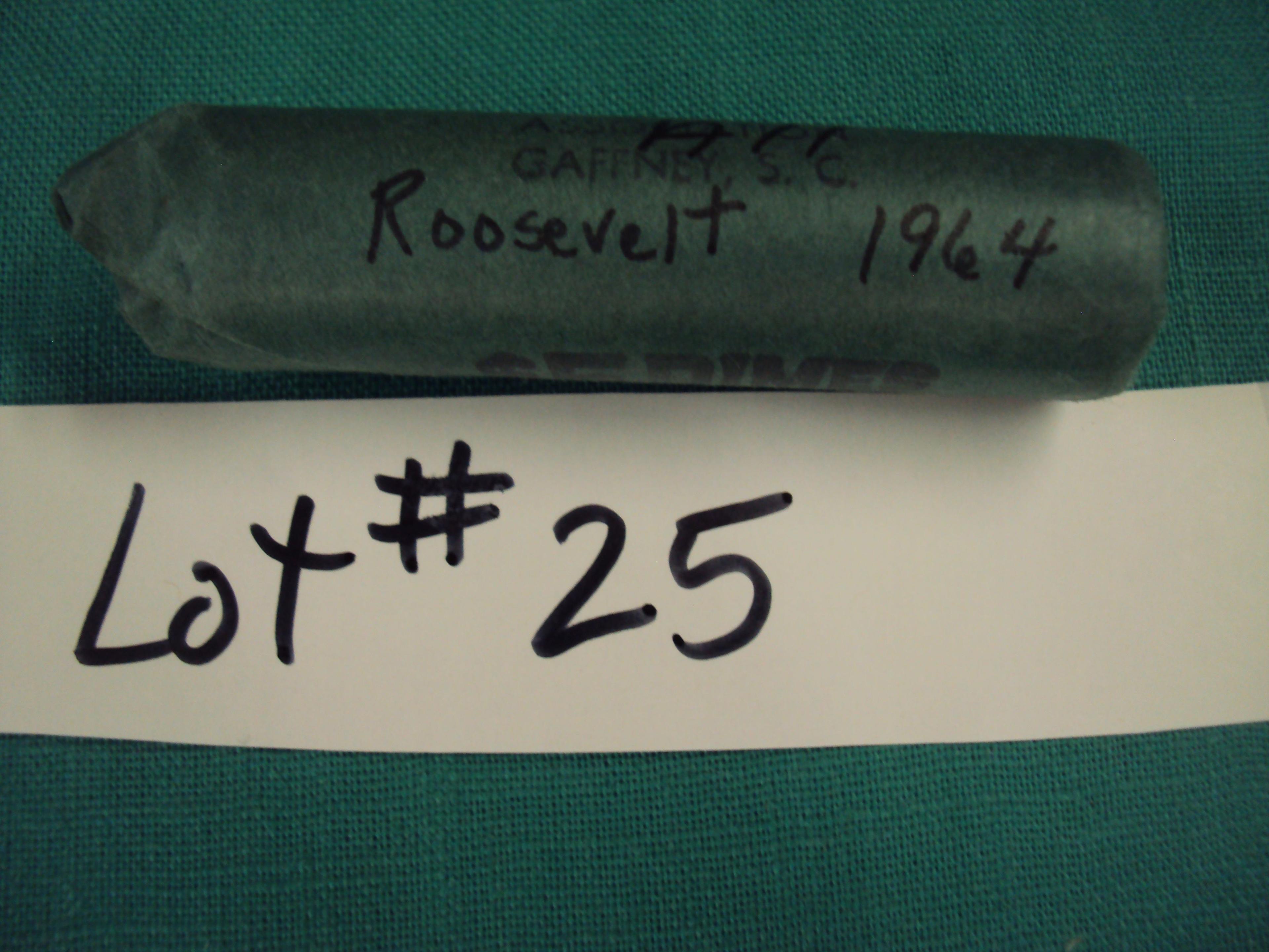 1 ROLL OF SILVER ROOSEVELT DIMES (UNSEARCHED)