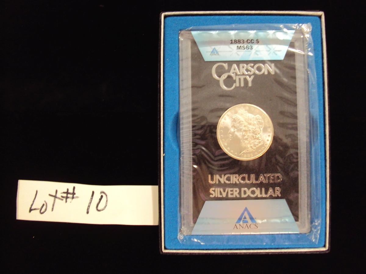 1883 CARSON CITY UNCIRCULATED SILVER DOLLAR - MS63