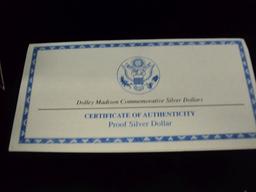 1999 DOLLY MADISON COMMEMORATIVE PROOF SILVER DOLLAR