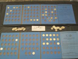 LOT OF 65 SILVER DIMES & 2 BOOKS - 33 ARE LOOSE, 32 IN BOOKS